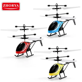 Zhorya cheap infrared remote control easy to fly mini induction flying toys rc aircraft toy helicopter
