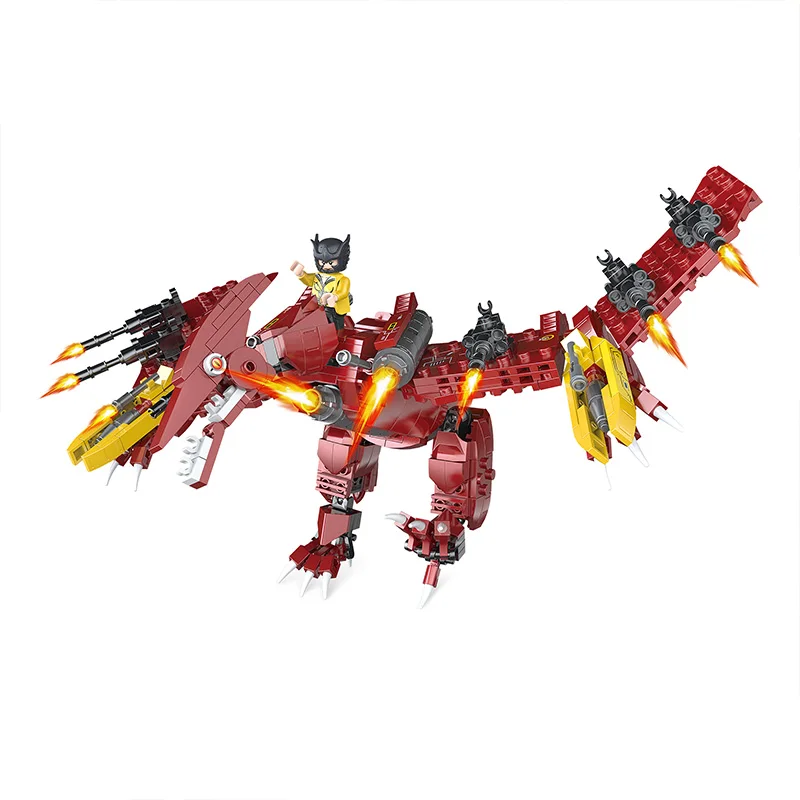 COGO 3D Mecha 2 in 1 Dino 3D Plastic Deformation Kids Dinosaur Blocks Building Toys for Children