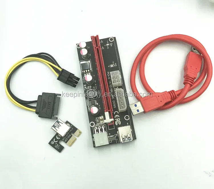PCI-E 6pin Express 1 X to 16 X Extender - Caiyusheng 009S