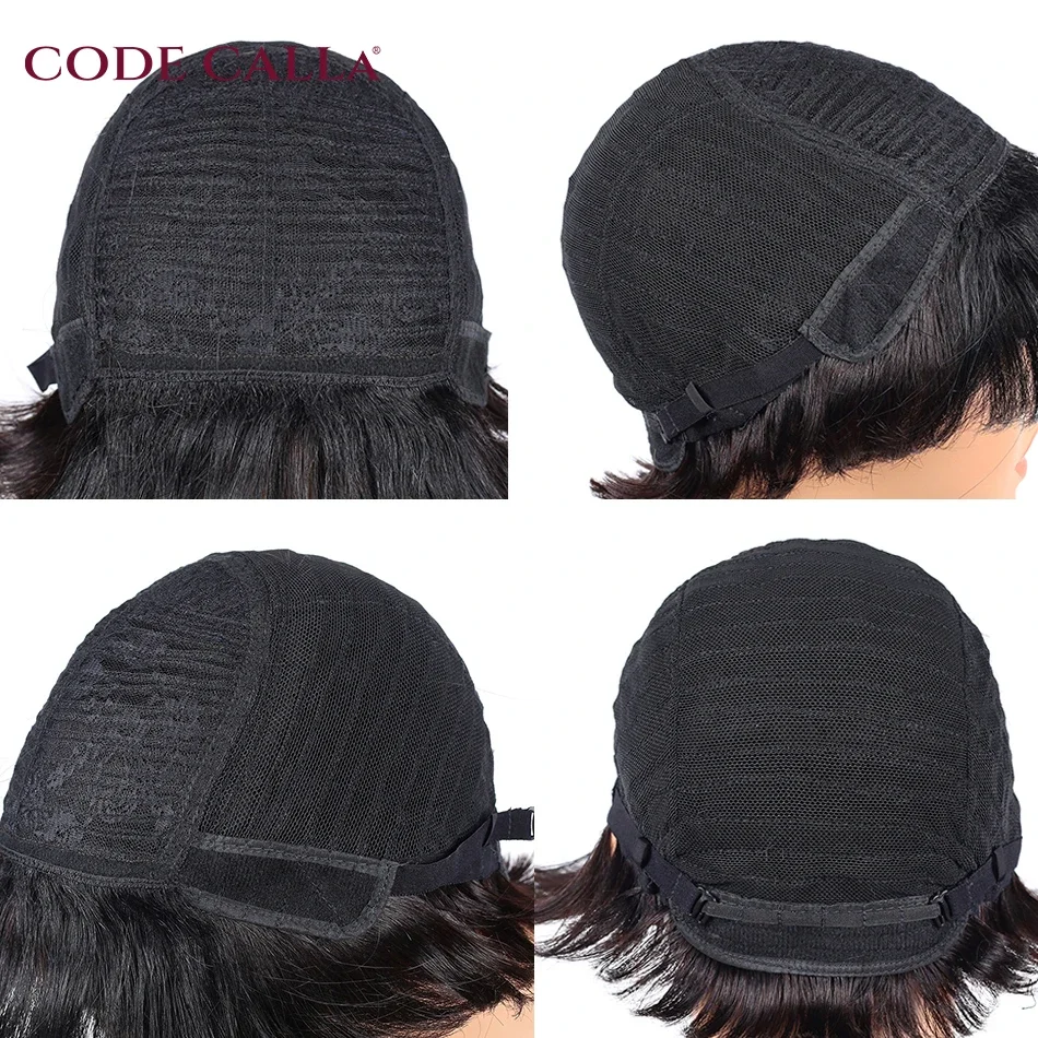 Korte Bob Glat Parykker Ægte Hår med Pandehår Brasiliansk Remy Hår Pixie Cut Paryk Naturlig Billig Parykker til Sorte Kvinder_voghion.com