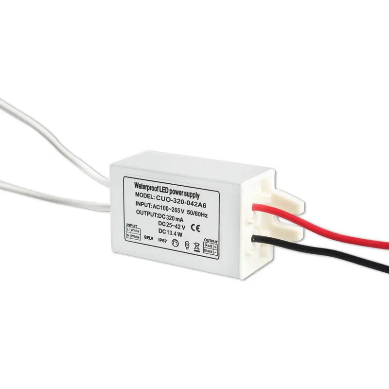 LED Driver 12w Small Size Transformer Custom Current 280ma 300ma 320ma 350ma 42v Dc Power Supply