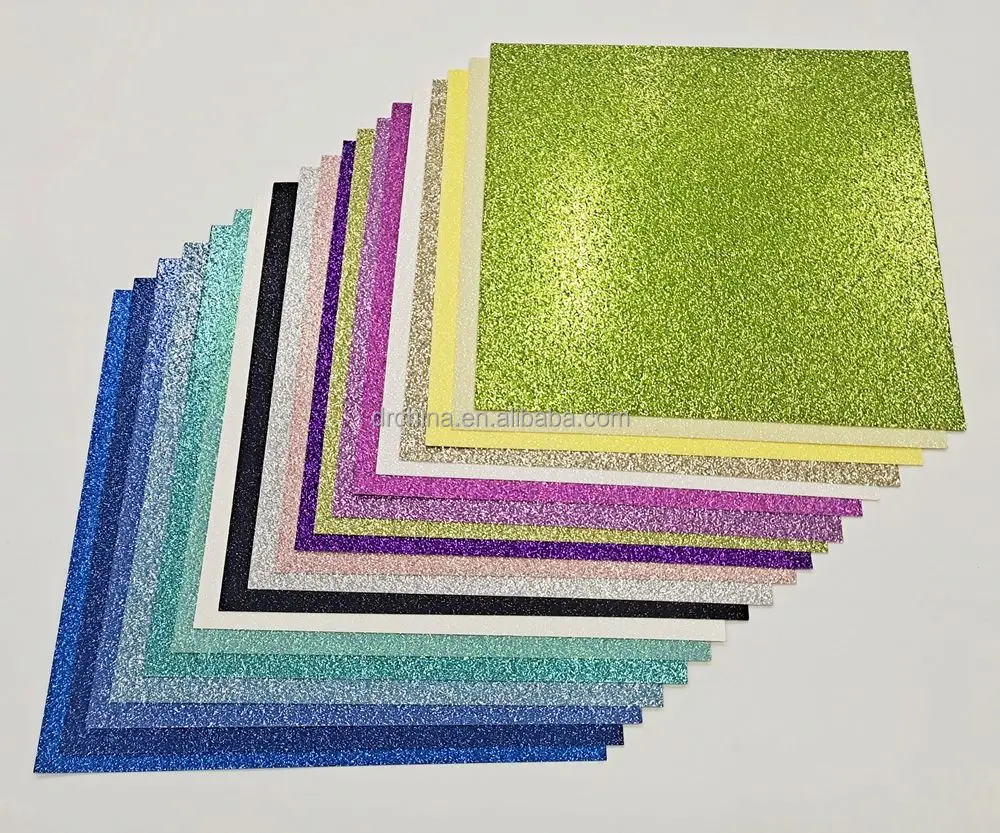 Heavyweight 300gsm Colored Craft Card Stock Glitter Cardstock Paper