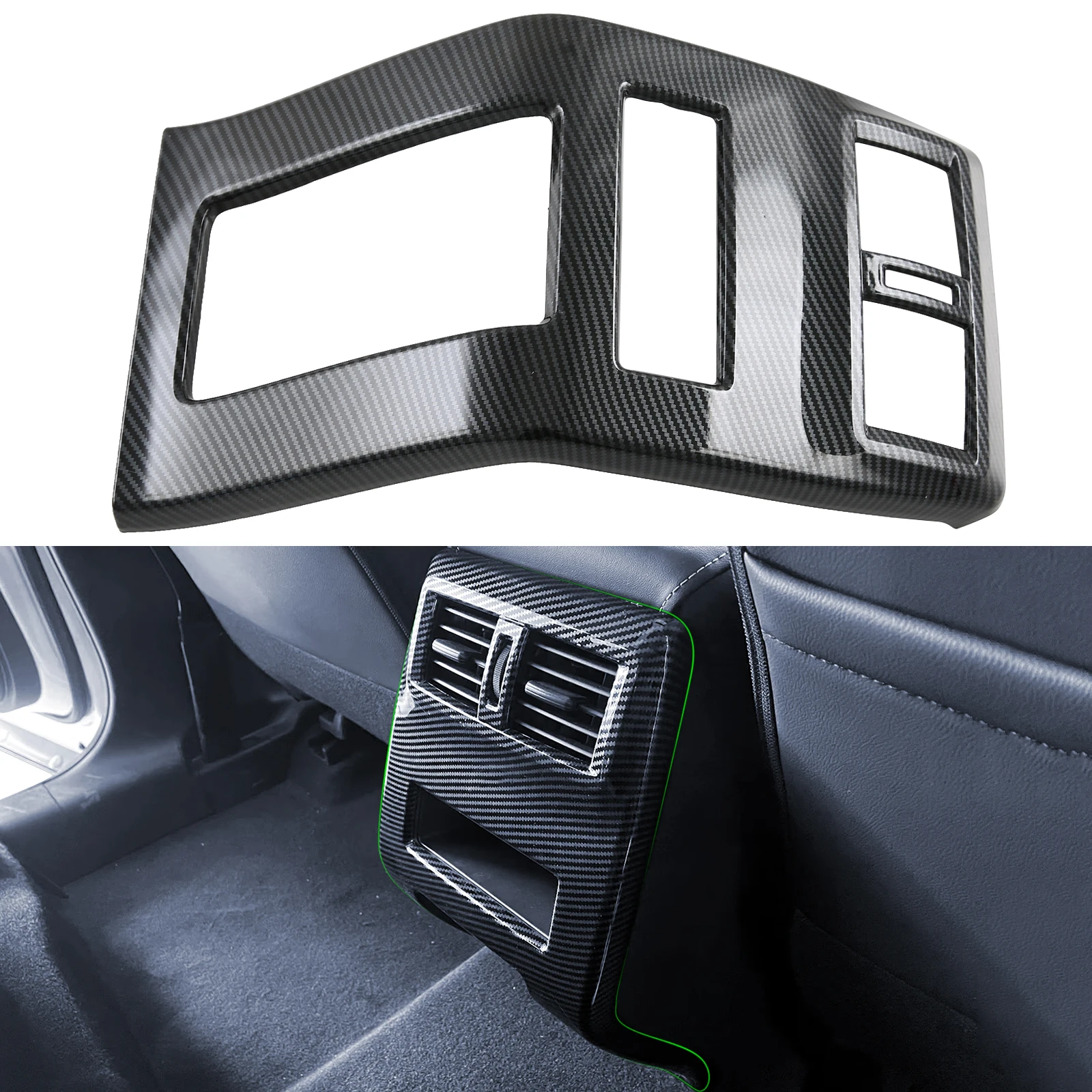 thumbnail image 2 of Carbon Fiber Style Dashboard Air Vent Outlet Cover Trim For Kia Stinger 2018-2023 2 of 6