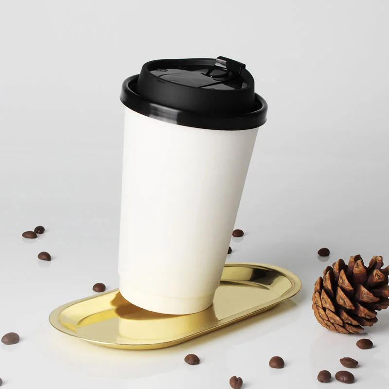 Custom biodegradable 6oz 8oz 9oz 12oz 16oz kraft paper Cups disposable Double Wall Coffee Paper Cup supplier