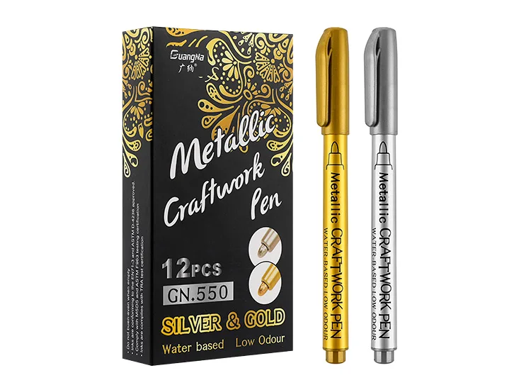 wholesales branded metallic silver gold ink