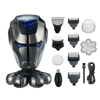 Waterproof rechargeable men's beauty suit pogonotomy machine foil head shaver men's barber