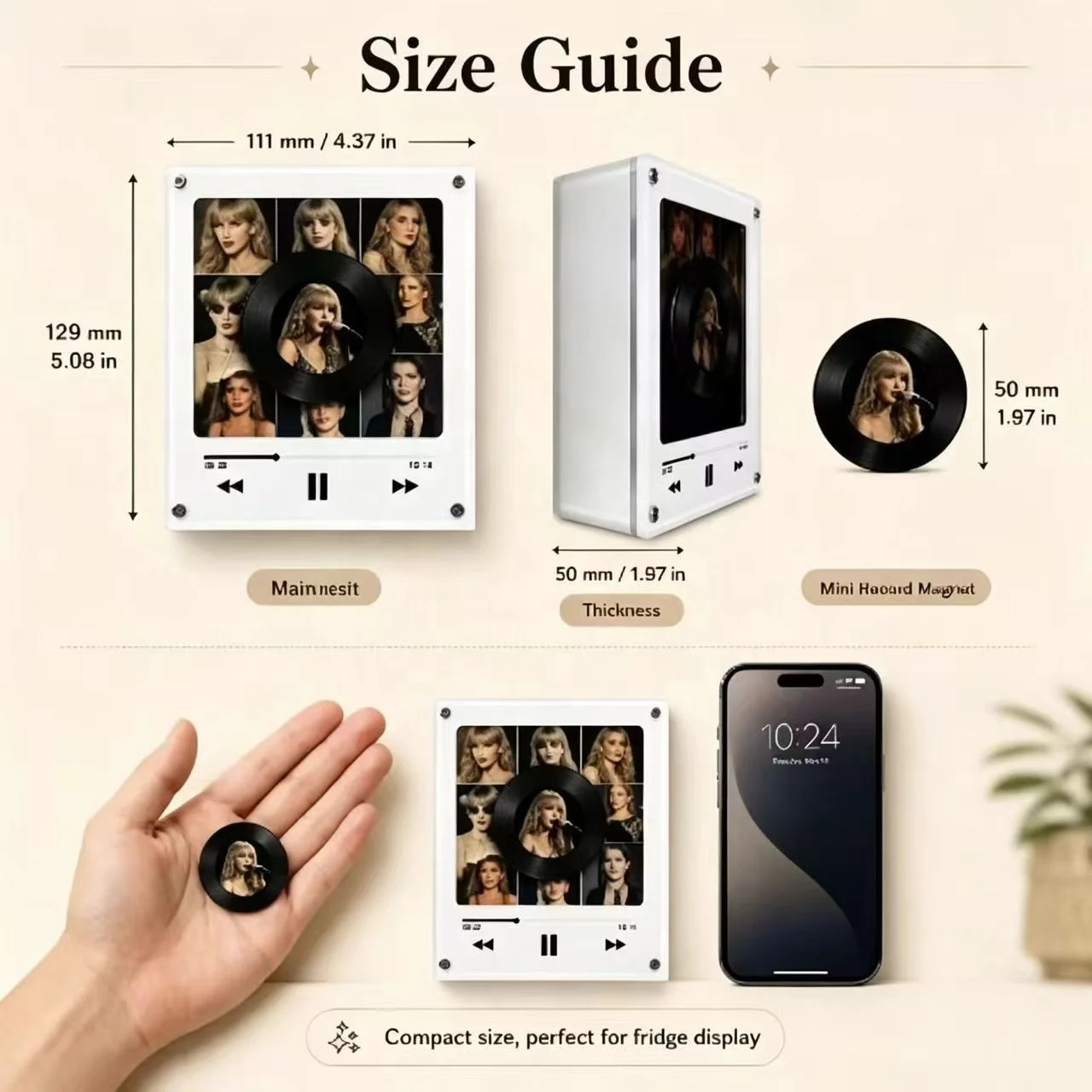 Özel Michael Jackson NFC CD Çalar Buzdolabı Magneti DIY Şarkı 9