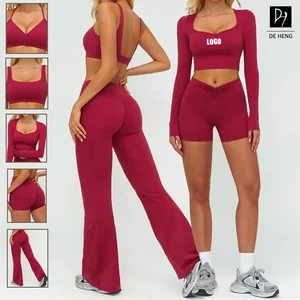 2 Piece Yoga Set Gym Clothes Custom Sports Bra and Leggings Set Conjuntos Deportivos Mujer  Fitness Activewear Women Yoga Sets