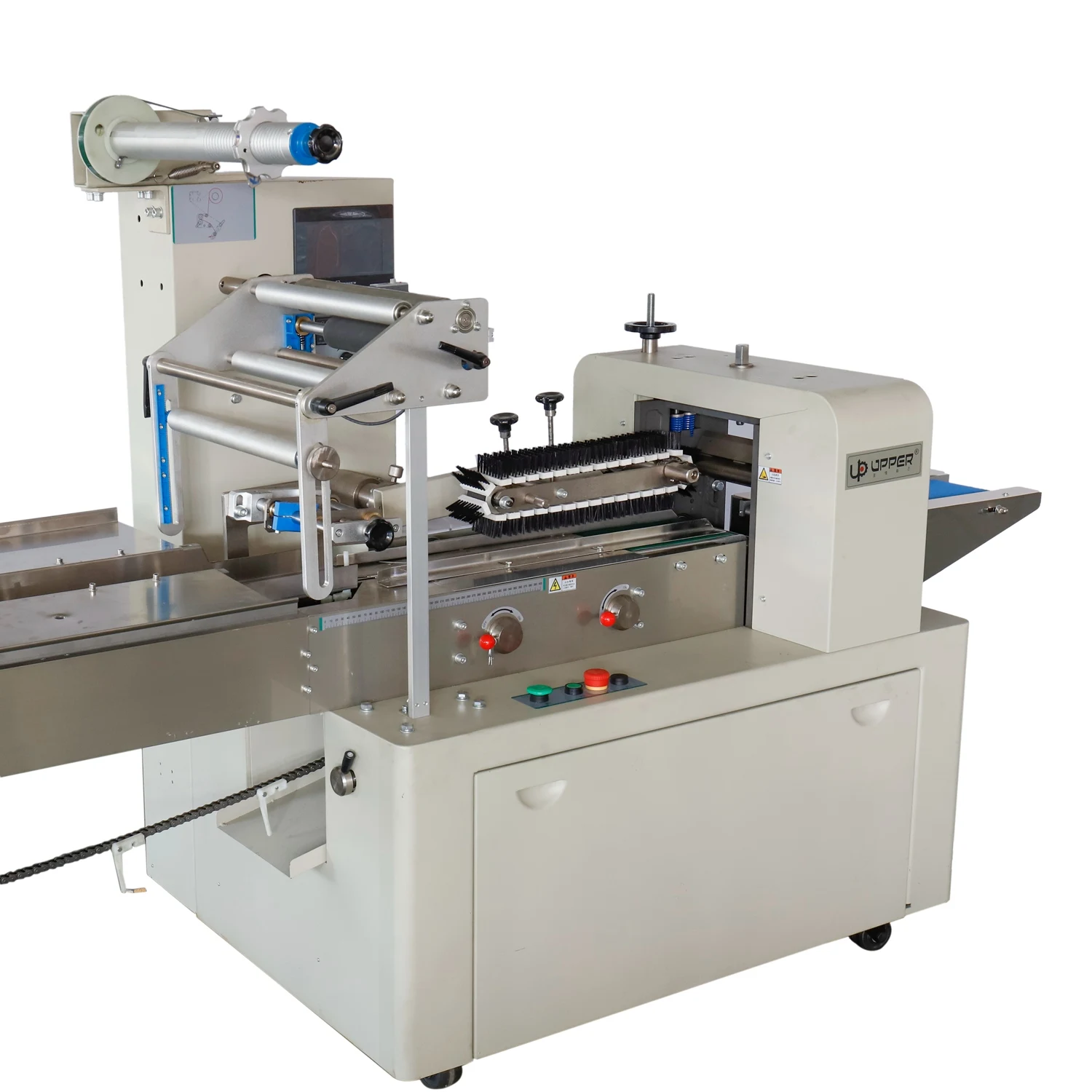 Charcoal Snack Packaging Fruit Energy Date Nut Chocolate bar Wrapping Machine Naan Bread Toy Pillow Roll Packing Machine