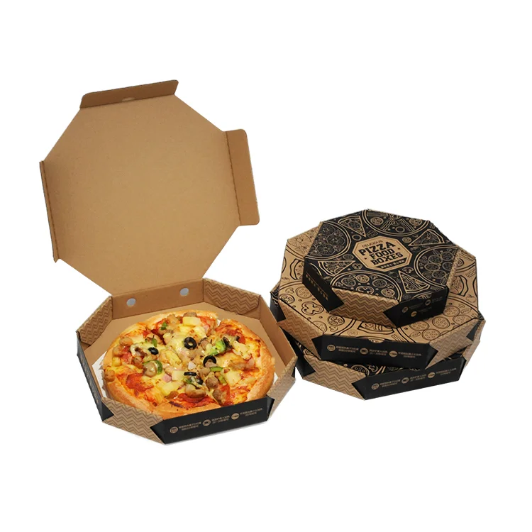 Custom Pizza Box Reusable 33 35 Cm 7/9/12 Inch Corrugated Paper Pizza ...