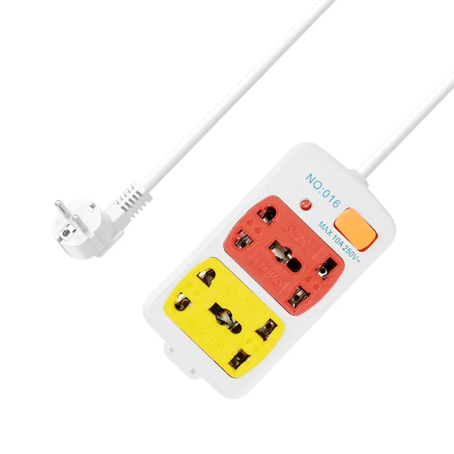 2m EU UK Plug cheap Africa power strip 2/3/4/5 outlets Universal Multiple Extension Socket