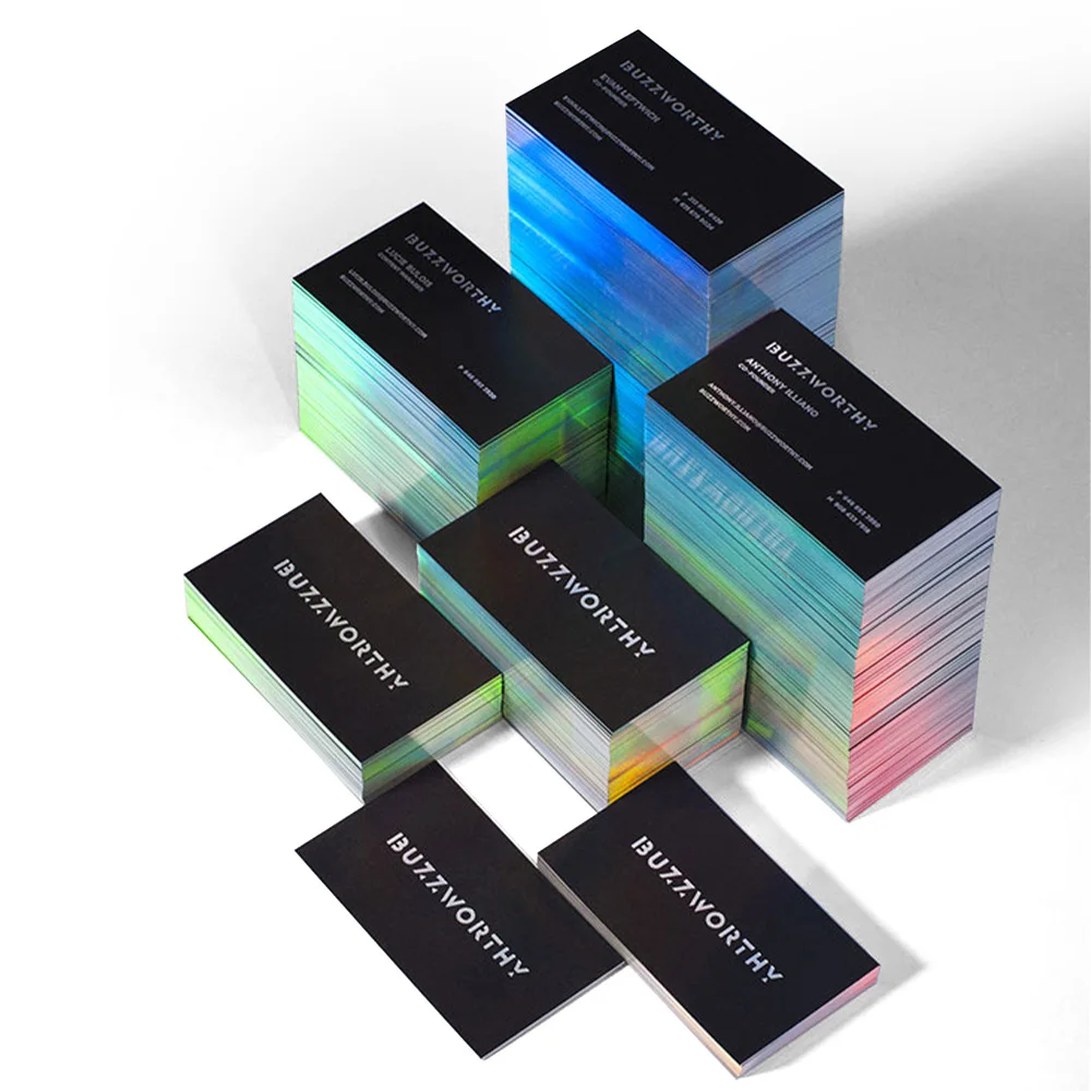 Custom Luxury Black Gold Foil Recycled Business Card Printing with ...