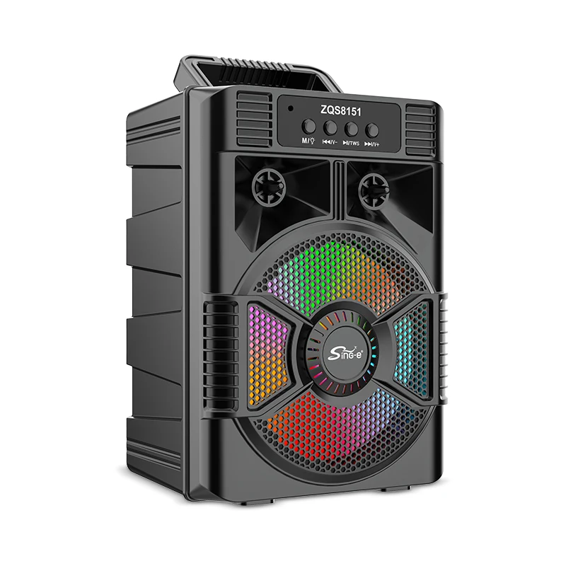 Sistema De Sonido De Alta Potencia Zqs8151,Caja De Altavoces Para  Computadora,Teléfono Móvil,Fiestas,Karaoke,Micrófono Inalámbrico  Incorporado,Led - ...