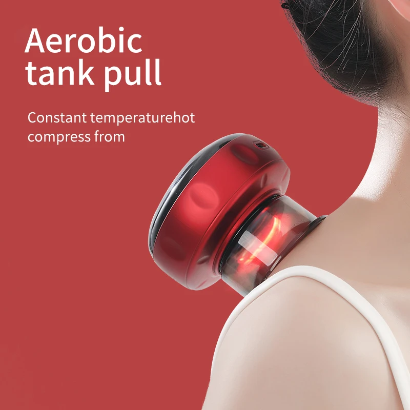 Rechargeable Electric Cupping Gua Sha Scraping Massage Tool Therapy Massage Electric Cupping Device