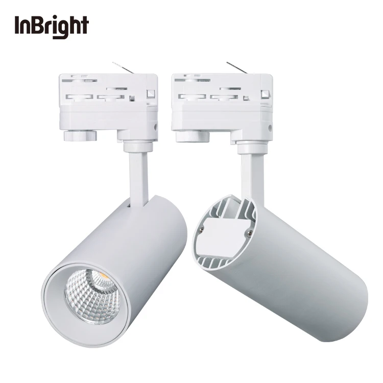 Adjustable COB LED Track Light Rail System 12W 20W 36W Anti Glare Track Spot Light