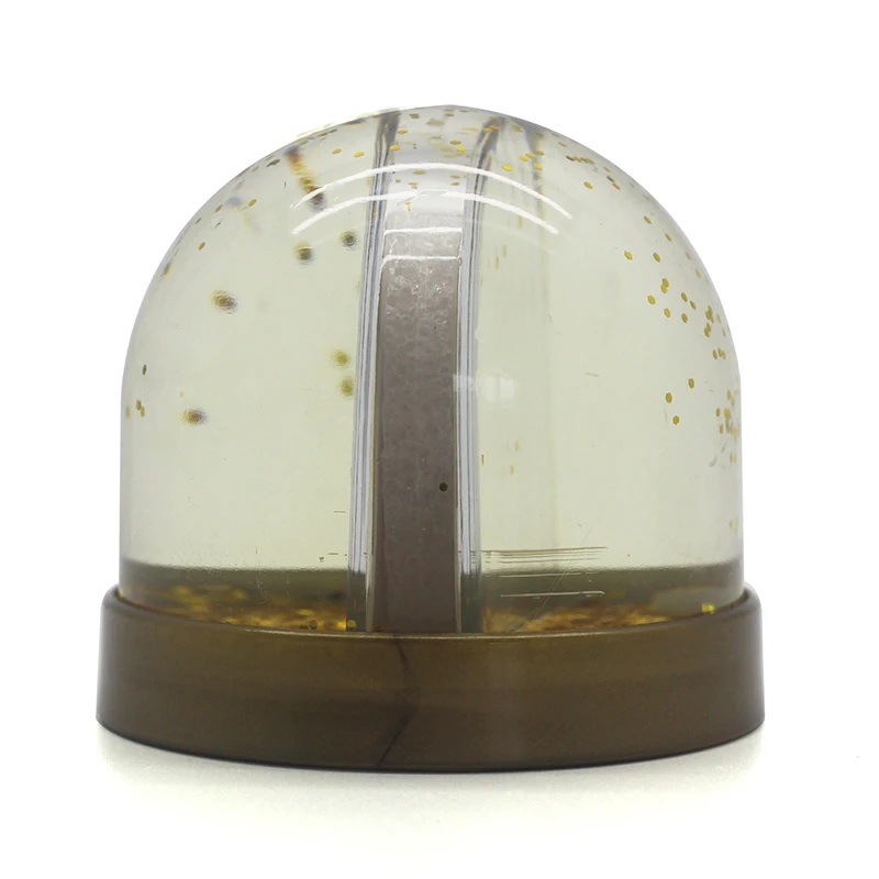 Hot Sale Custom Gold Pretty Cheap Photo Frame Snow Globe Funny Snow Globes With Photo Insert