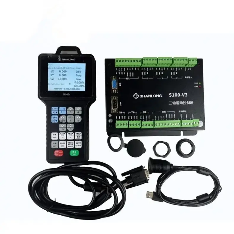 TEBAK CNC Handle Controller Hot Sell 3axis CNC Hand Control System Shanlong S100 DSP Controller Handle for CNC Router