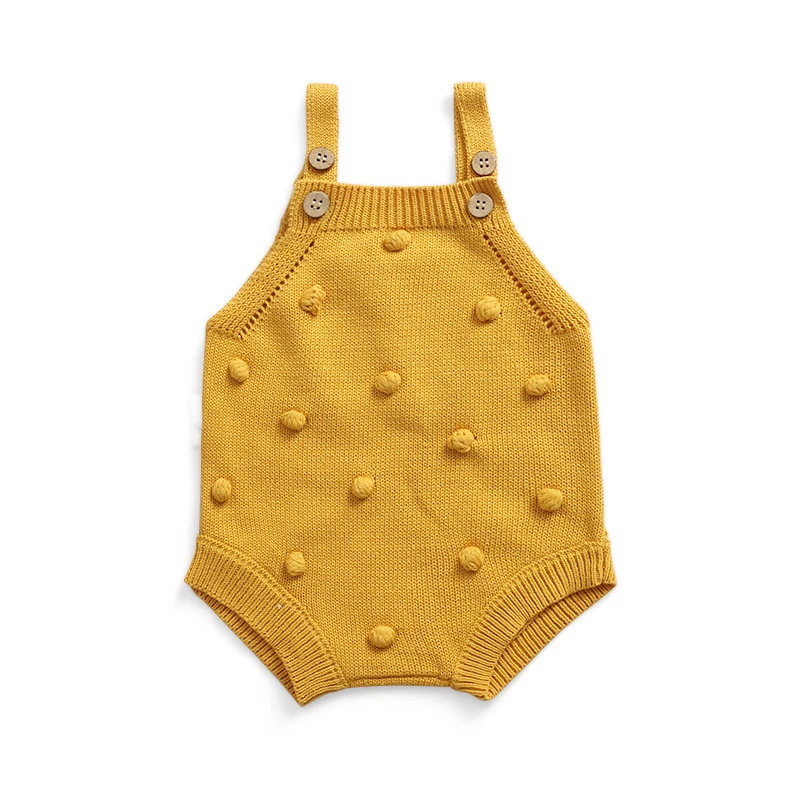 Оптовая продажа, 100% хлопковая летняя одежда для младенцев, однотонный трикотажный комбинезон с подтяжками, Детский комбинезон унисекс без рукавов