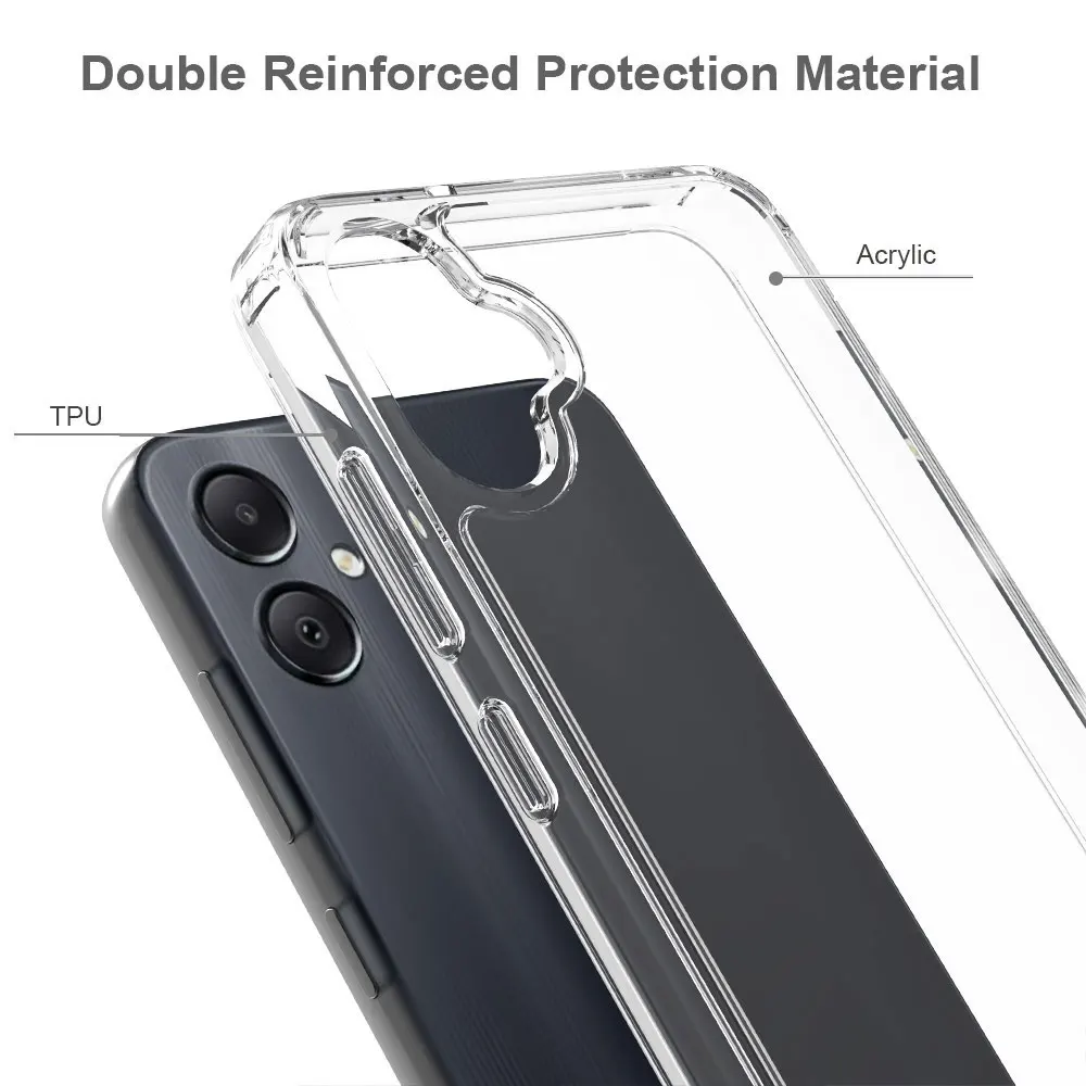 Transparent Phone Case 2 In 1 For Samsung Galaxy A05 Clear Drop Proof Cases Luxury Design Anti Scratch Tpu Pc Sjk318 supplier
