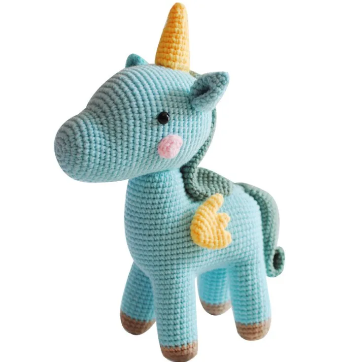 Knitted Creative 100% Cotton Handmade Lion Crochet Kids Toys,baby rattle toys plush baby toys-777086