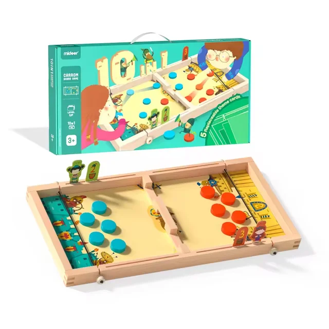 Party family Carom Board  Game Montessori kids right left brain development educational wooden toys