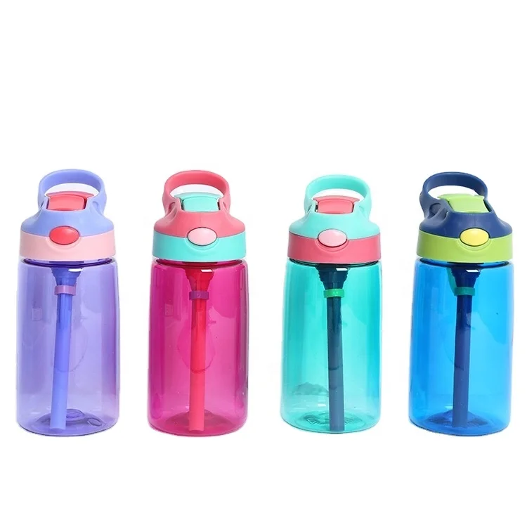 Lot De 2 Bouteilles D'eau Enfants 16oz Sans BPA - Éléphant & Dino - Tritan