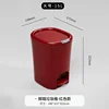 Large pedal trash can - Bordeaux Red