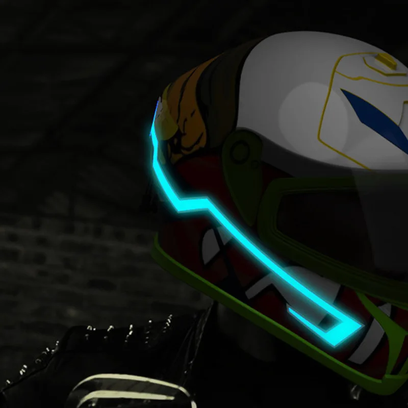el wire motorcycle helmet Night Shift GLOWING HELMET at night ||