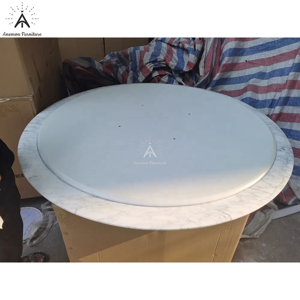 AF T159 Italian Contemporary Design White Marble Fiberglass Oval Tulip Dining Table