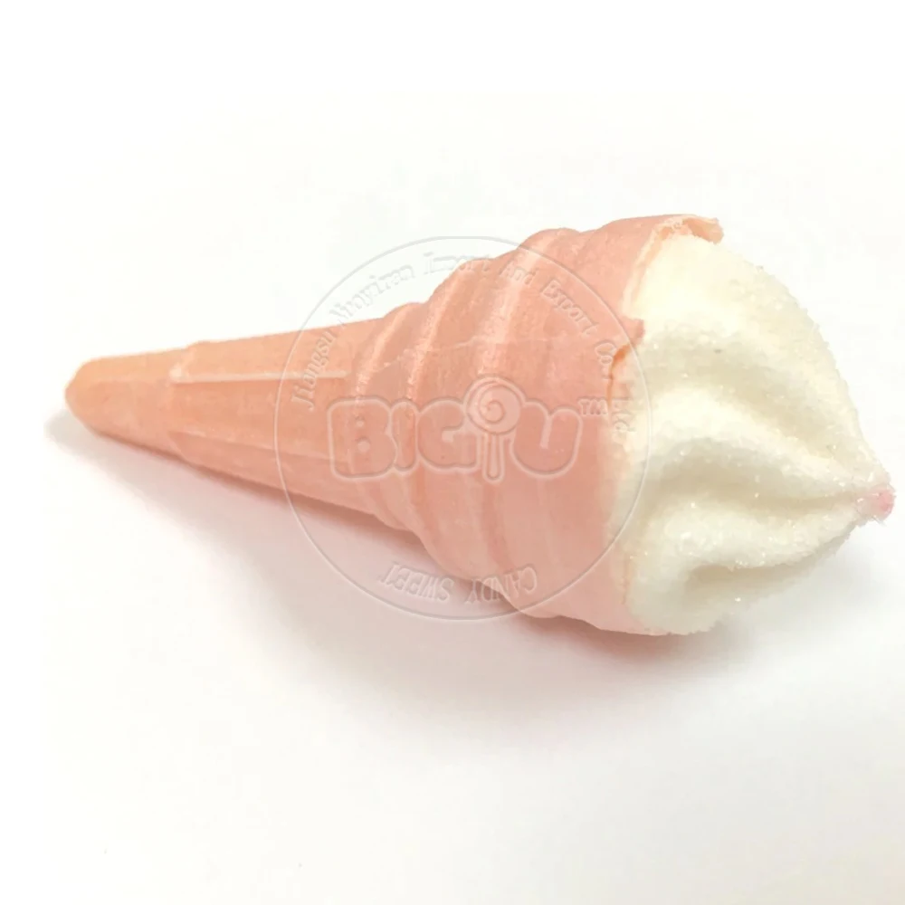 Custom Individually Wrapped Cone Ice Cream Marshmallow Halal for Easter Custom Marshmallows