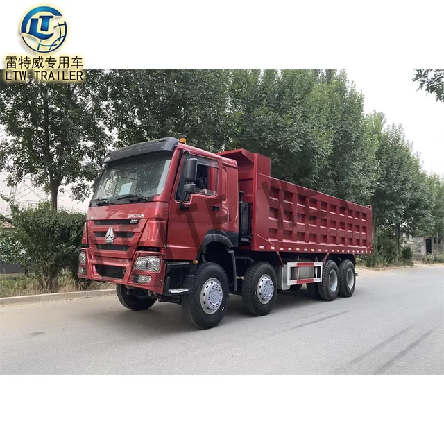 Second Hand Sino Howo 371 6x4 A7 4x4 Tipper truck with crane Used Dump Trucks