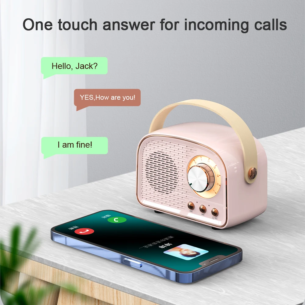 Винтажный Bluetooth-динамик маленький портативный Настольный новый подарок в стиле ретро