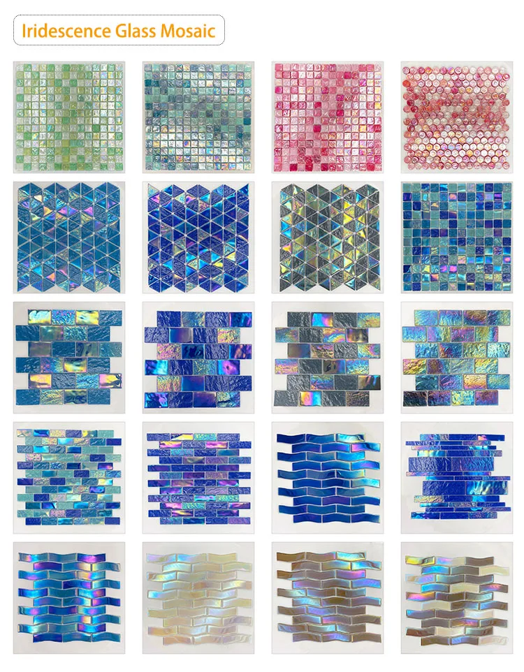 dark blue subway brick triangle mosaic  strip glass mosaic tile for swimming pool tile