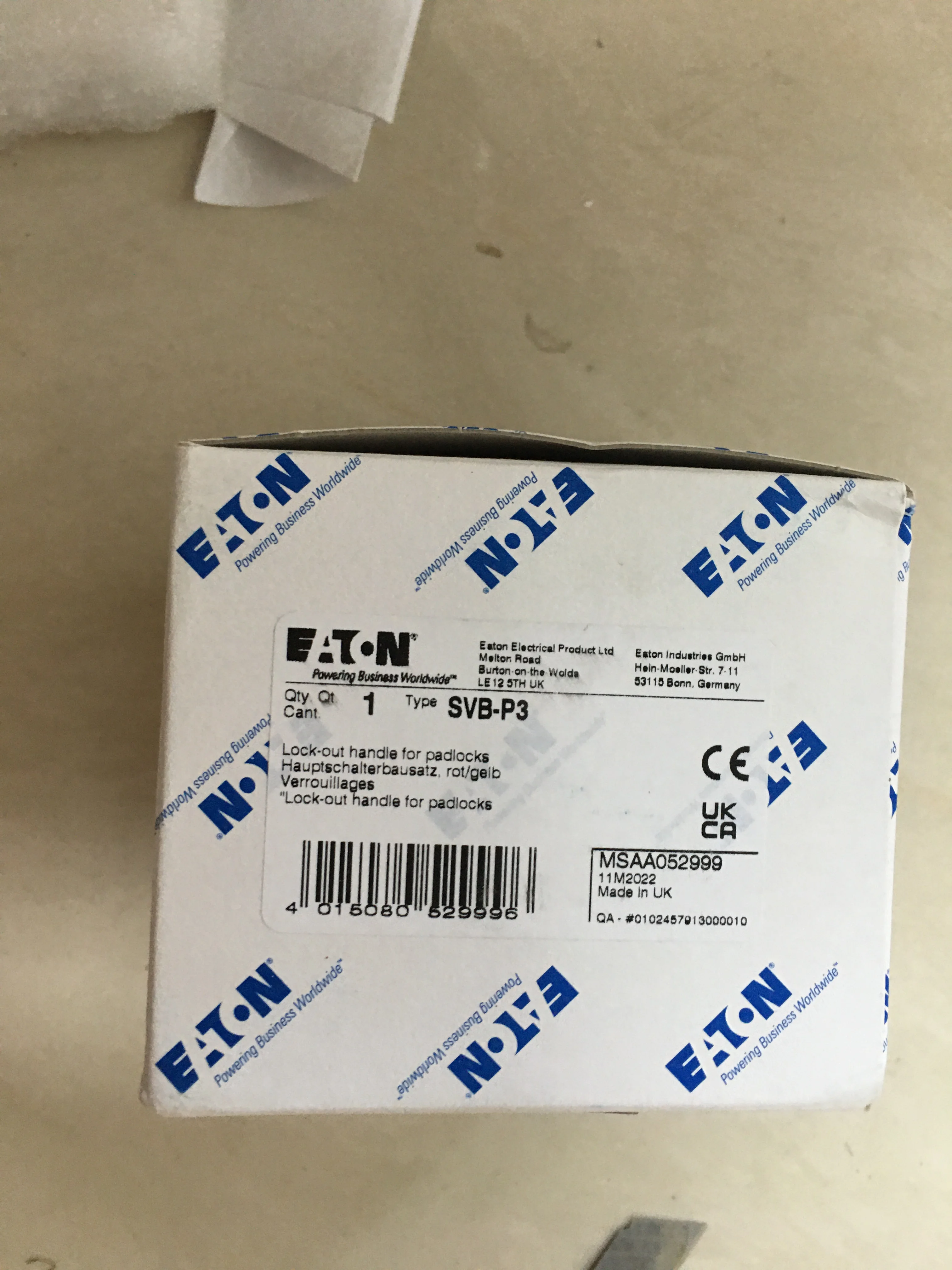 EATON Lock-Out Handle SVB-P3 EATON Lock-Out Handle SVB-P3