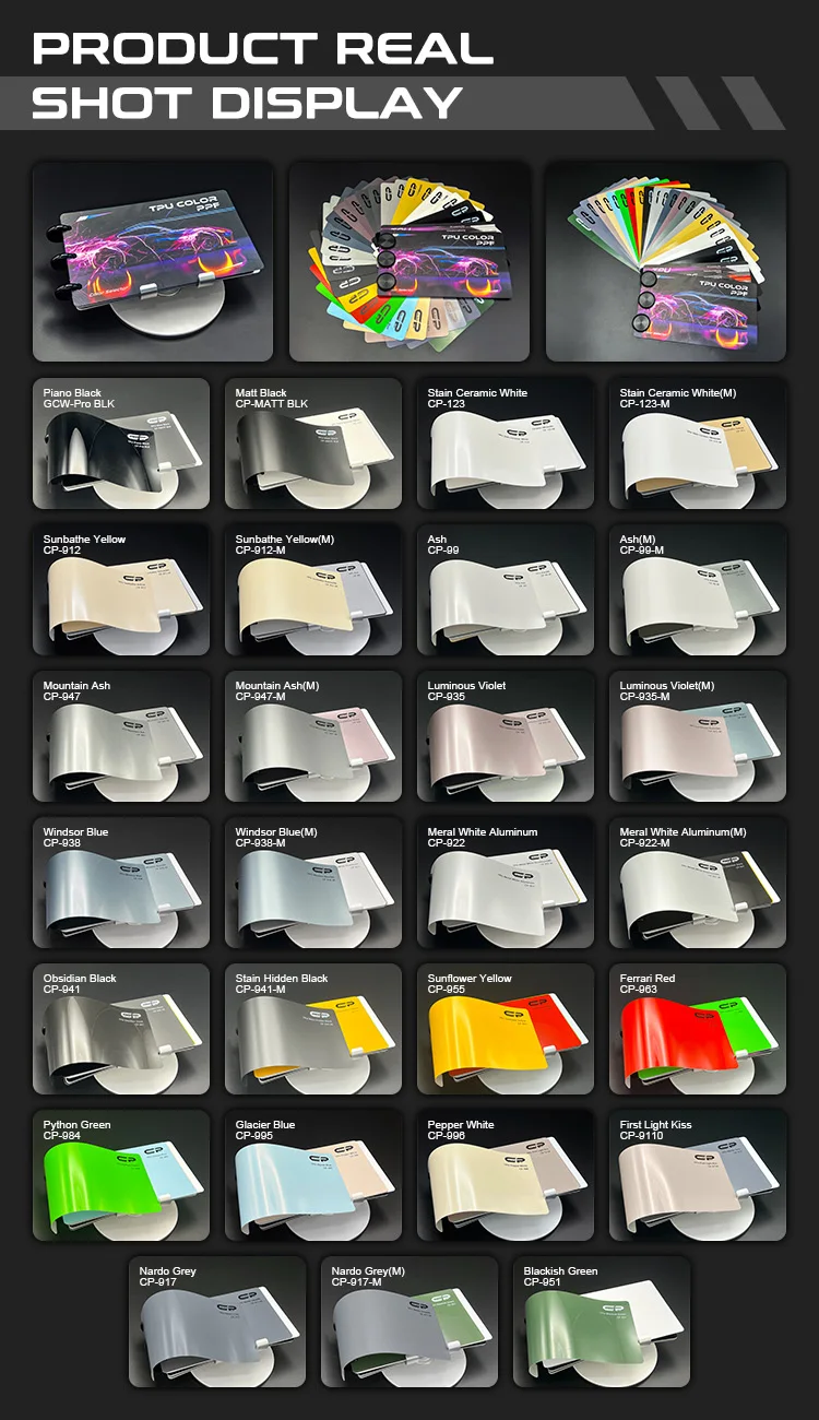 High Performance 90% IR Rejection 90% UV Rejection More than 5 Years Warranty Color PPF Paint Protection Film for Cars
