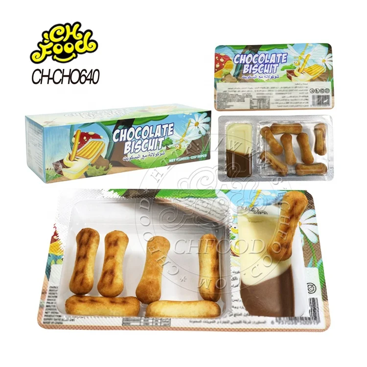 Wholesale Halal Chocolate Spread with Finger Biscuits Pop Chocolate Candy Sweets for Kids