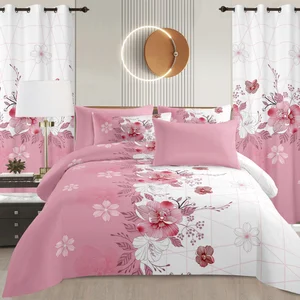 Luxurious 8-piece Oversized Bedding Set - Soft and Breathable Sheets with Curtains - Suitable for High-end Hotels and Home Use