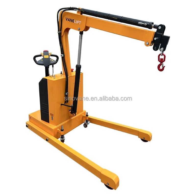 Full Electric Shop Crane Foldable 200 500 1000 2000 Kg Battery Power