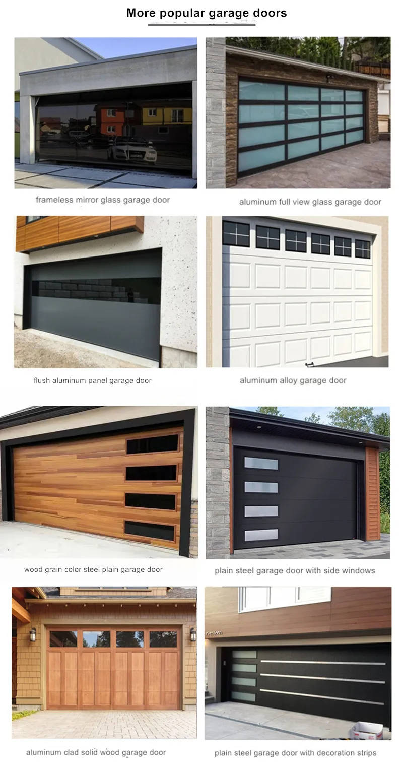 Frameless Mirror Glass Garage Door With Size Of 16x7ft Buy Luxury