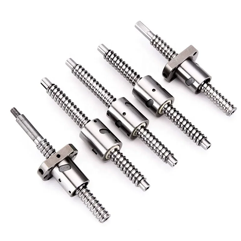 C3 C5 C7 16mm zero Axial Play 1602 1602.5 1605 Compact Ball Screw with Cylindrical Ball Screw Nut for Laser Cutting Machine