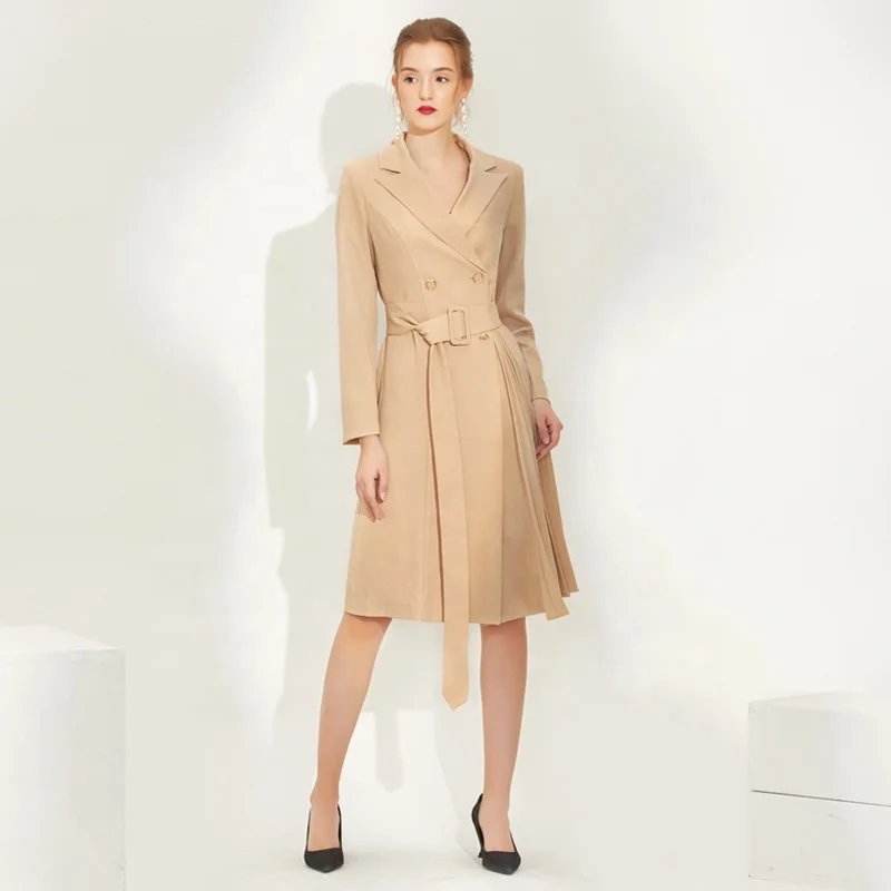 ハーリップトゥ belted dress trench coat キャメル M ハーリップトゥ Belted Dress Trench Coat taupe M herlipto