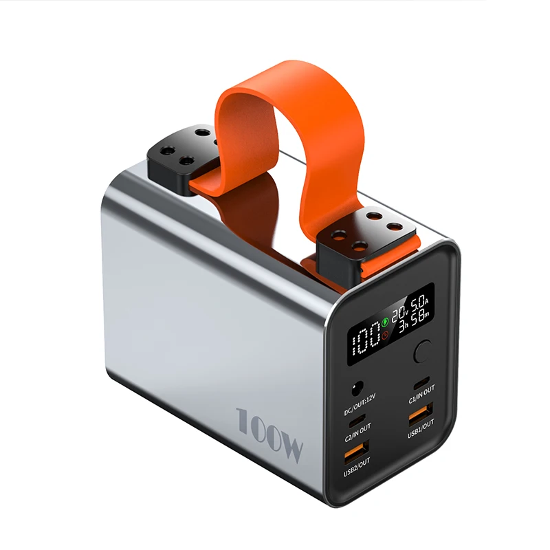 2024 Best Price Outdoor PD100W 60000mAh High Quality 100W Notebook Power  Bank Power Station With Lanyard for Laptop