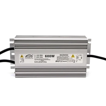 Single Output DC12V 50A 600W Waterproof IP67 Power Supply Switching Transformers AC DC SMPS for Outdoor