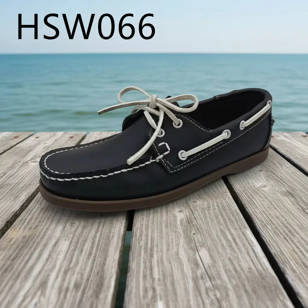 ZYF,Island Vacation Lace up Style Hand Made Blue/yellow Boat Shoes Community Event Sweat Free Fashion Driver Shoes HSW066