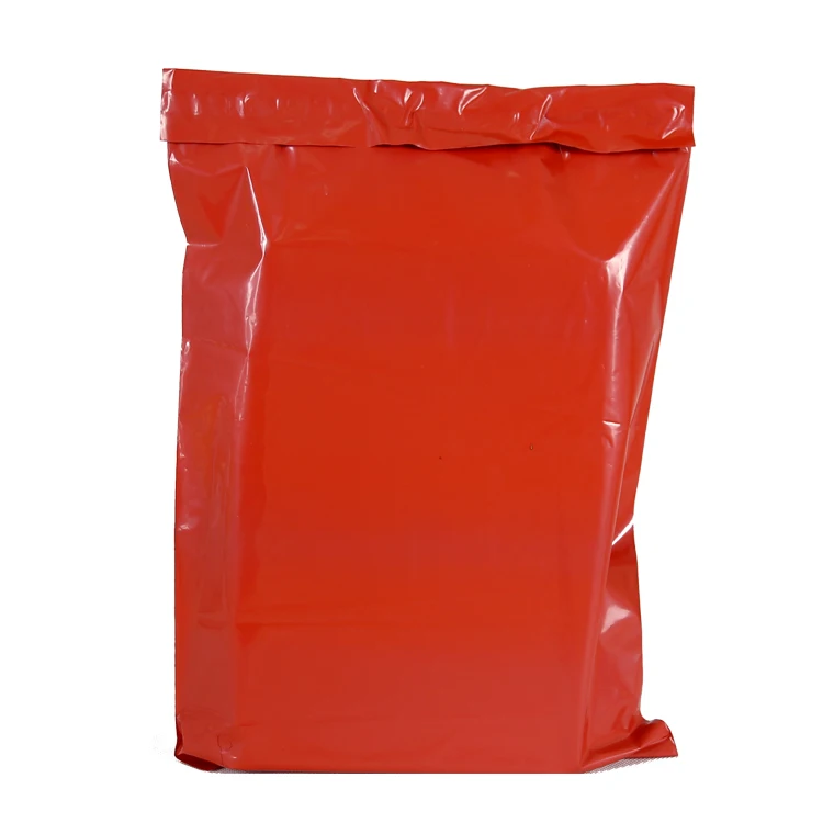Custom Logo Printed Red Express Packaging Polybag Factory Custom Printed Design Colored Shipping Bag Logo for Mailing Bags