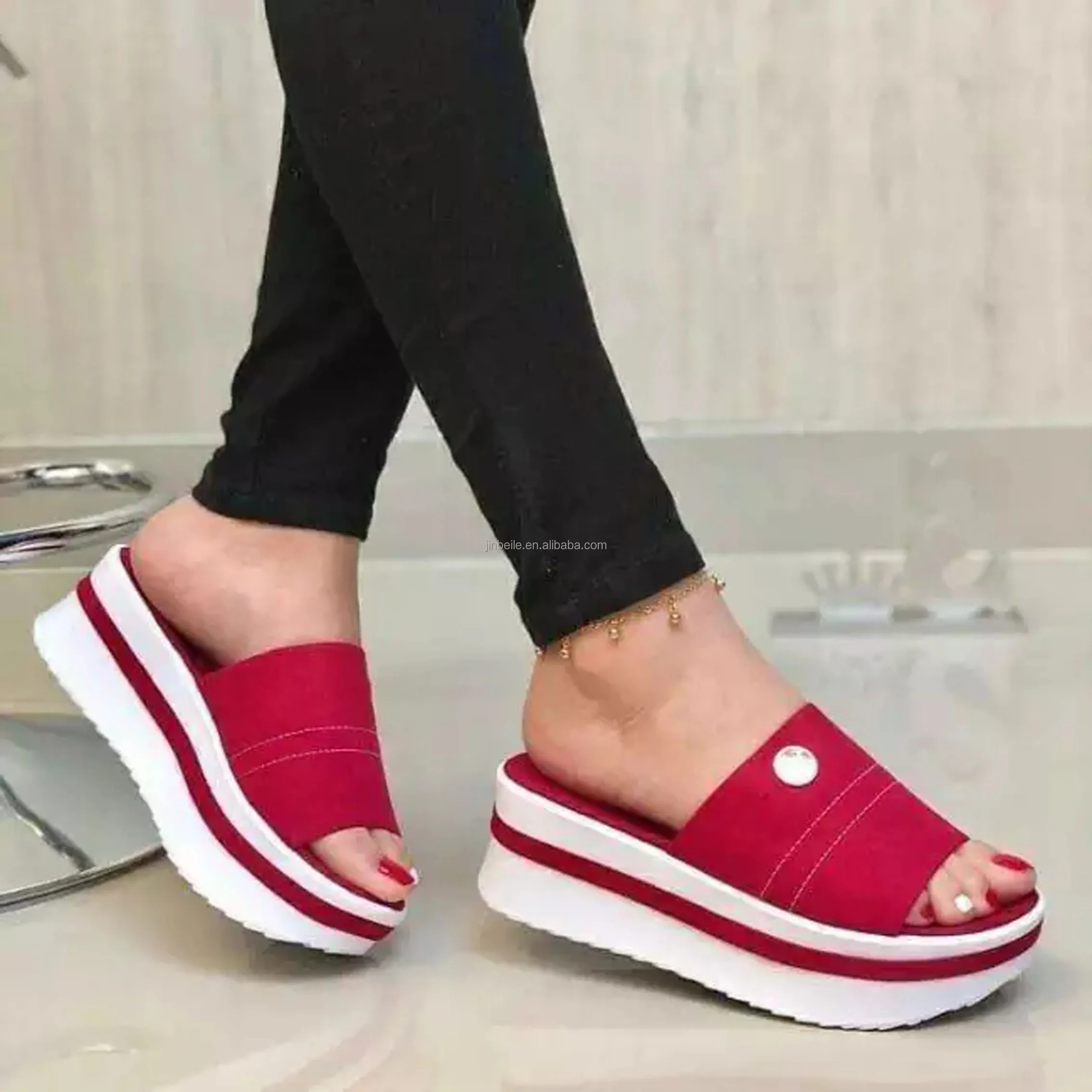Platform Wedges Slippers Women Sandals 2021 New Female Shoes Fashion ...