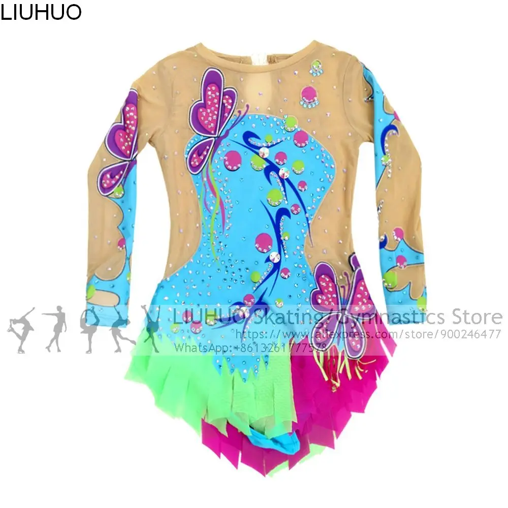 Liuhuo Girls Rhythmic Gymnastics Leotards Plus Size Exotic Dancewear
