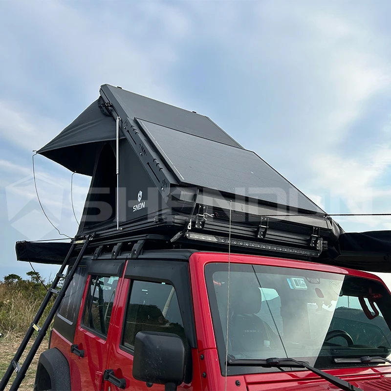 Lightweight Rooftop Tent Black 4 5 Person Hardshell Roof Top Tent Light for Camping Cars Rooftop Tents for Sale