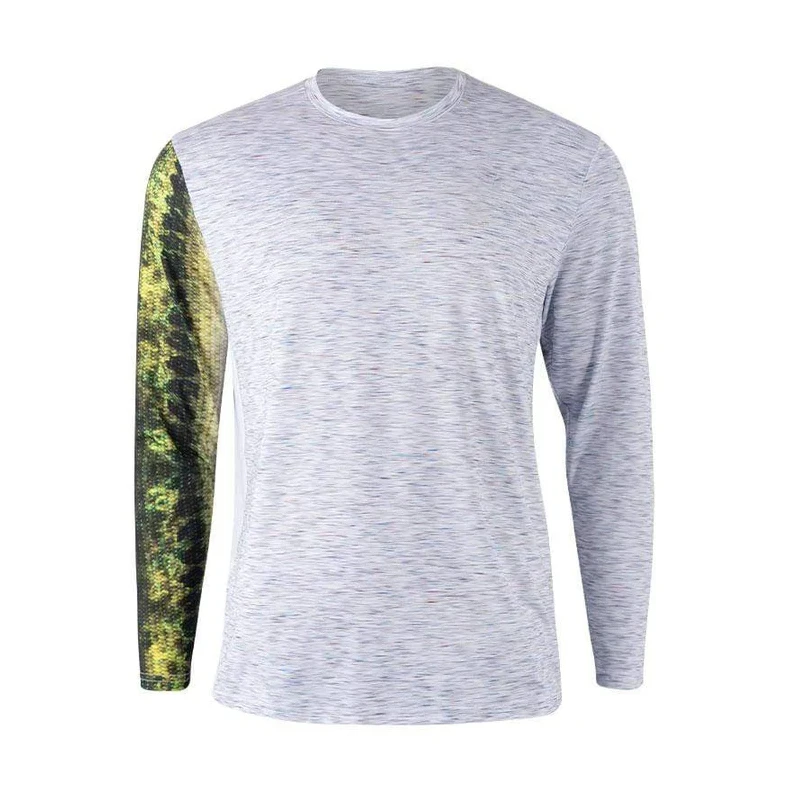 Custom Logo Back Pattern Design Dye Sublimated Stay Cool Versatile Stylish Long Sleeve Fishing T Shirt