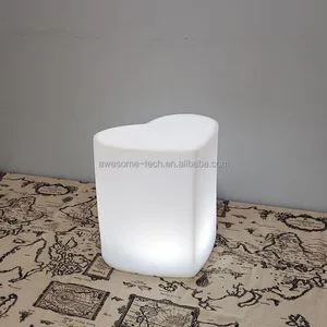 Modern Led Dining Chair and Table Set Home Furniture Night Bar Lighting Pe 12 Colors Led Bar Stool Set